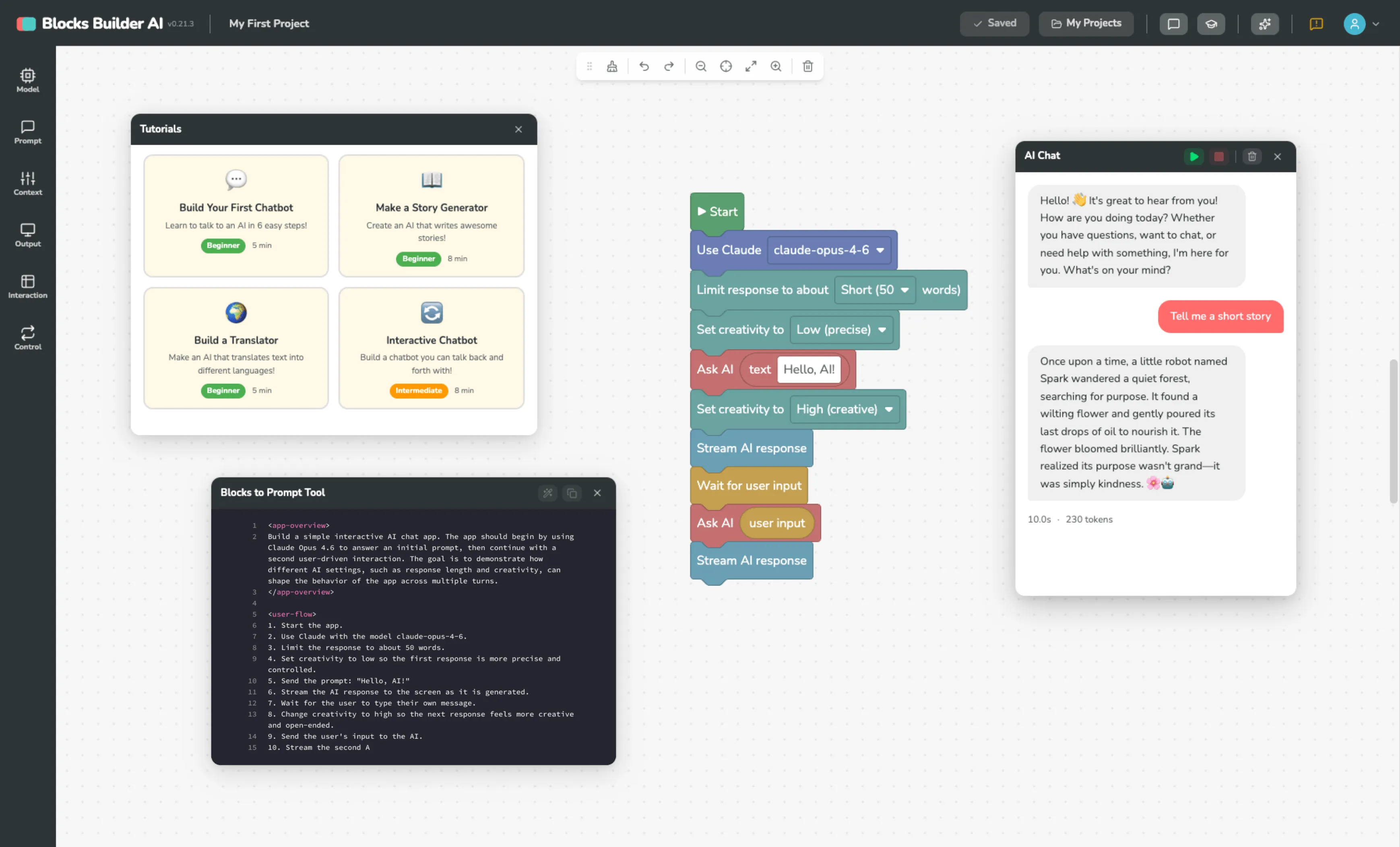 Blocks Builder AI — Learn to Build AI Apps, One Block at a Time