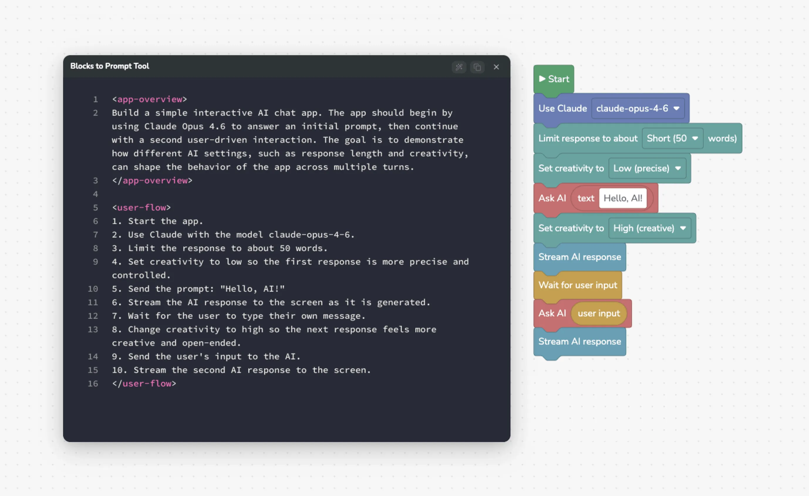 Blocks Builder AI — Learn to Build AI Apps, One Block at a Time